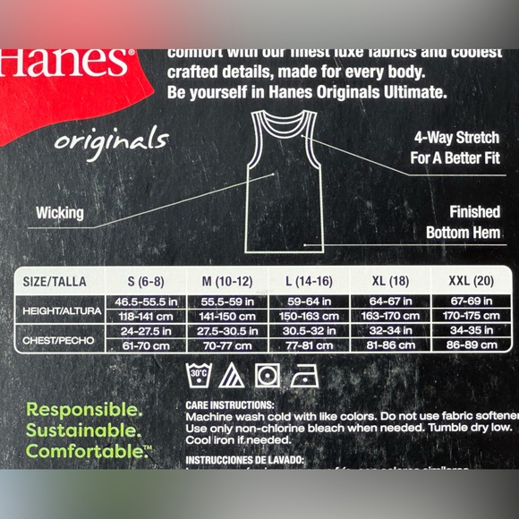 NEW Boys 4 pack Hanes Ultimate Stretch Tanks - Picture 4 of 4